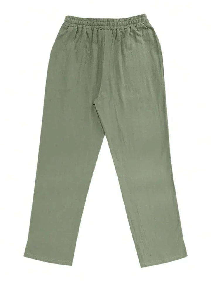 Varga | Ľahké ľanové nohavice so šnúrkou