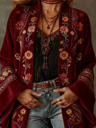 Lucia – vyšívaný kimono kardigán