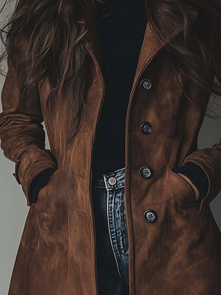 Myrto - Suede coat