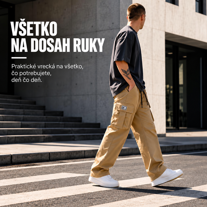 Varga | Cargo nohavice pre pánov | Voľný strih s množstvom vreciek