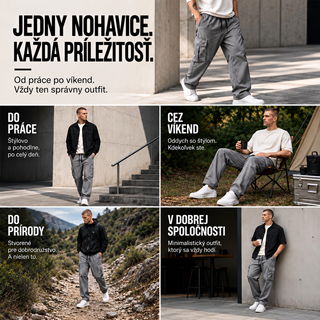 Varga | Cargo nohavice pre pánov | Voľný strih s množstvom vreciek